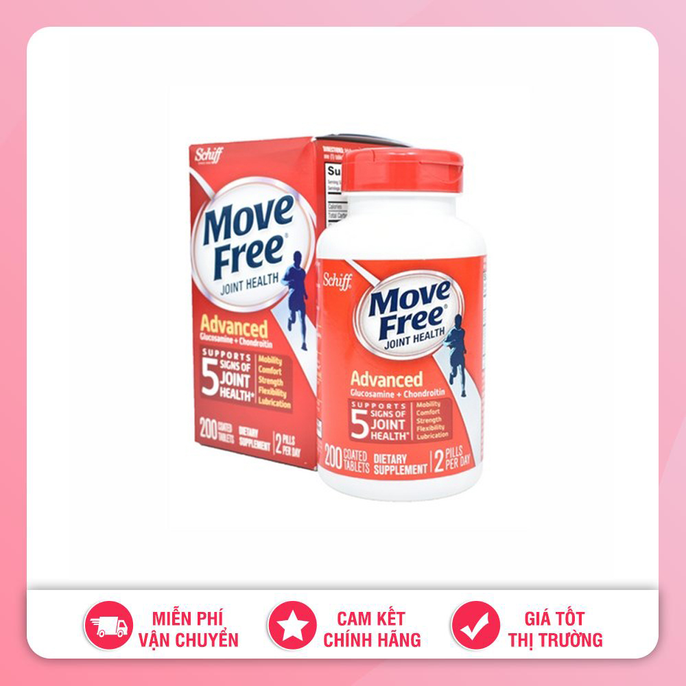 [HCM]VIÊN UỐNG BỔ XƯƠNG KHỚP SCHIFF MOVE FREE ADVANCED MỸ (200 VIÊN) - Date 11.2023