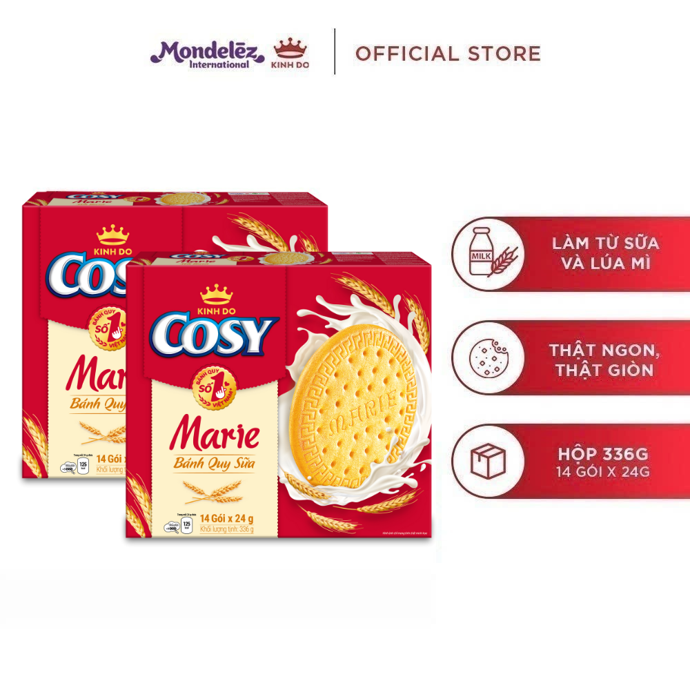 Bánh Quy Sữa Cosy Marie Combo 2 Hộp x 336G