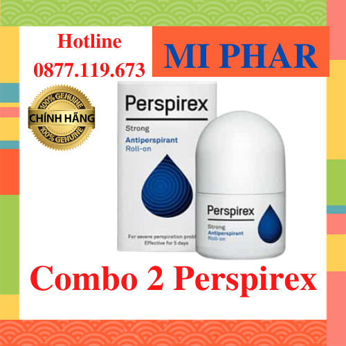 [Hcm]Combo 2 Lăn Khử Mùi Perspirex Chính Hãng Đan Mạch Cho Da Khoẻ Bị Nặng 20Ml Giúp Ngăn Mùikhô Thoáng - Miphar