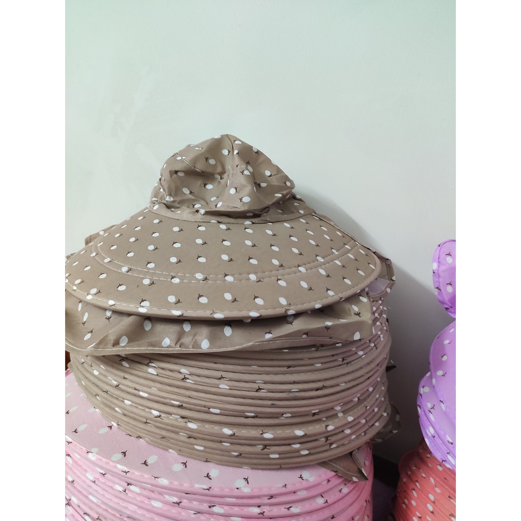 Nón Rộng Vành kèm Khẩu Trang Chống Nắng Che Kín mặt Che Cổ Chống Tia UV Cực Tốt