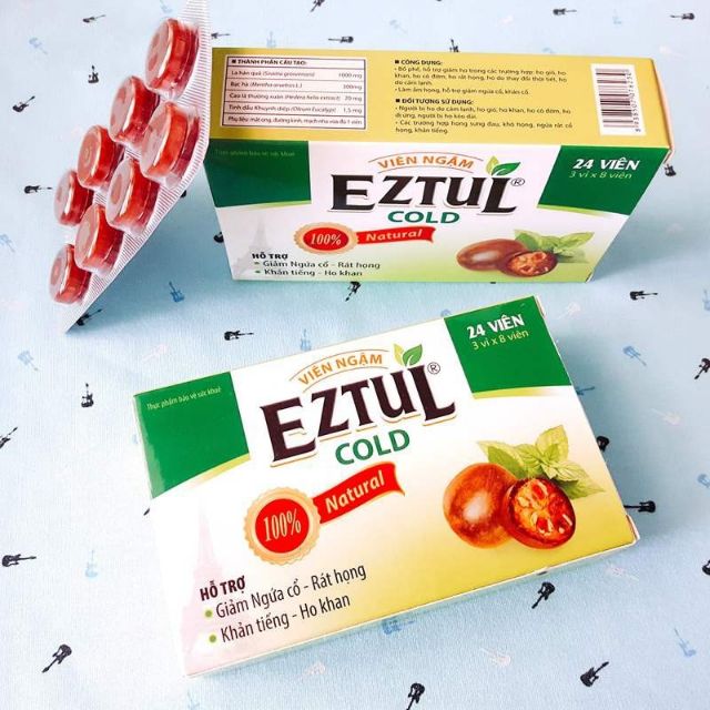 [HCM]VIÊN NGẬM EZTUL COOL GIẢM NGAY NGỨA CỔ  HO RÁT HỌNG