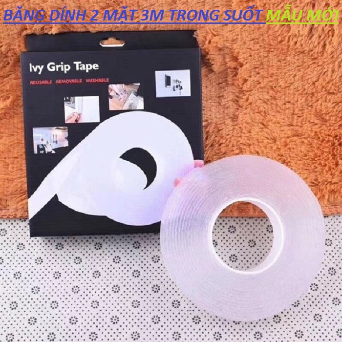 BĂNG DÍNH 2 MẶT 3M TRONG SUỐT MẪU MỚI DÙNG DÁN  BIỂN HIỆU QUẢNG CÁO ĐỊA CHỈ NHÀ CÔNG TY CỐ ĐỊNH Ổ CẮM ĐIỆN ĐÈN LED NẸP LUỒNG DÂY ĐIỆN
