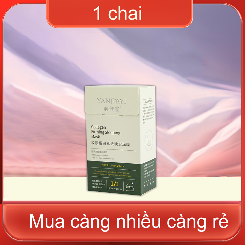 Mặt nạ ngủ đắp mặt nạ mặt nạ dưỡng ẩm Mask ngủ collagen 20pcs làm căng và mịn da cải thiện tình trạn