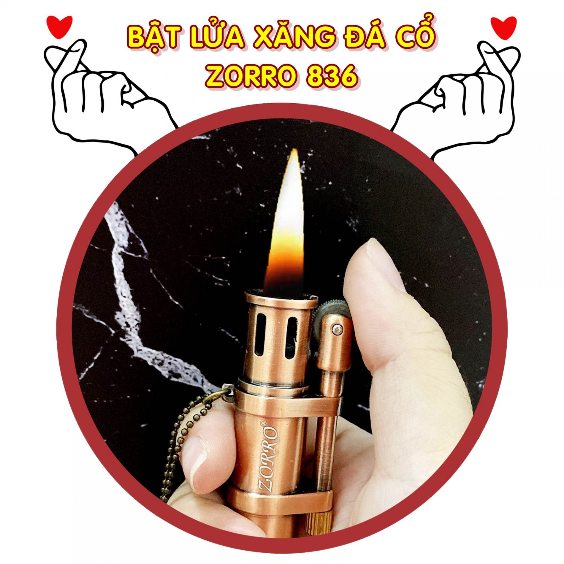 BẬT LỬA XĂNG ĐÁ CỔ  836 - (XÀI XĂNG)