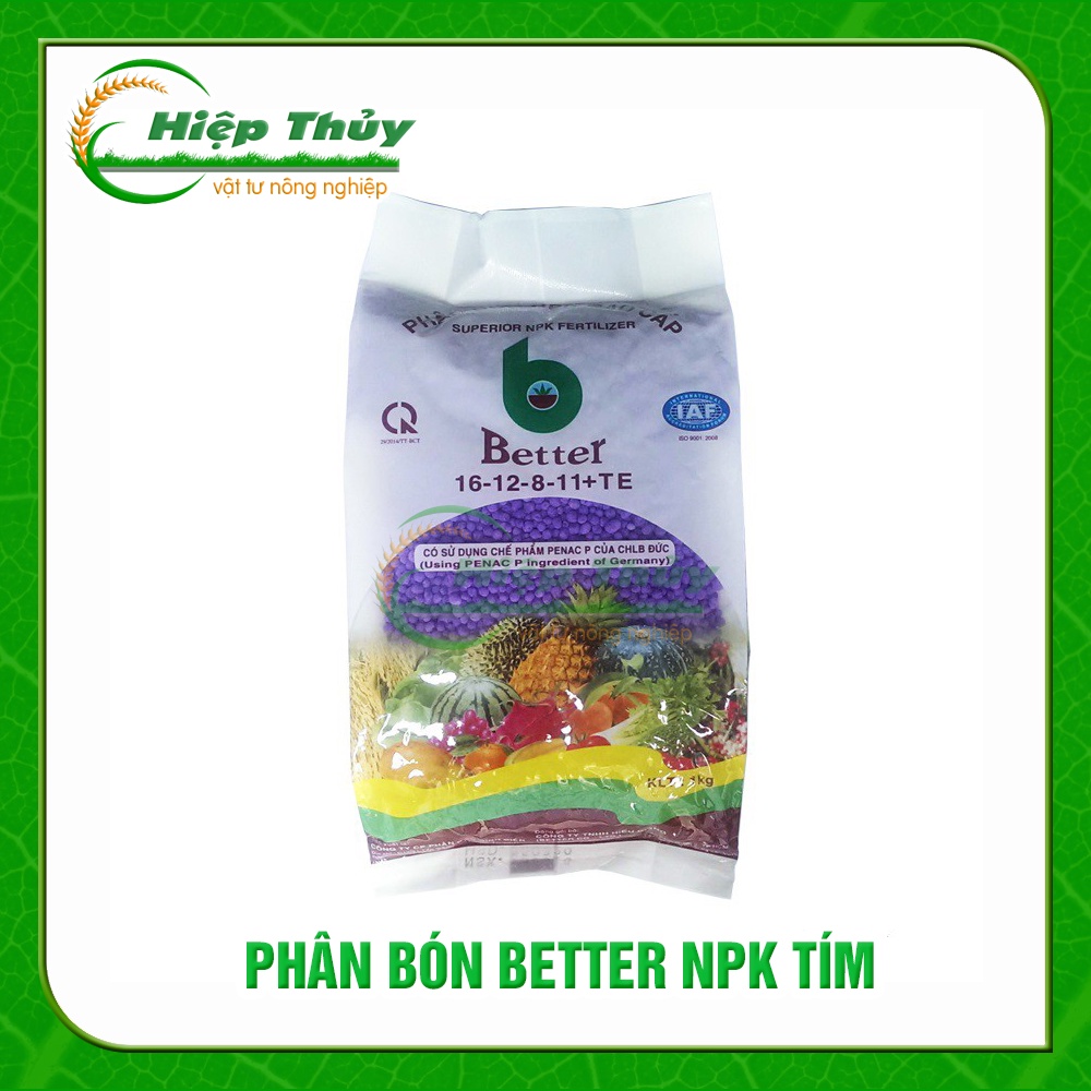 Phân bón NPK 16-12-8-11S+TE NPK Better tím 1kg