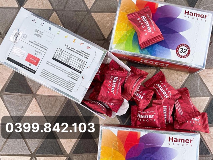 32 Viên Kẹo Sâm Hamer Candy Mỹ [Chuẩn Auth Date 2024] Mạnh Hơn Kẹo Sâm Xtreme Candy - Tăng Cường Sinh Lí Nam Giới - Chính Hãng Từ Mỹ