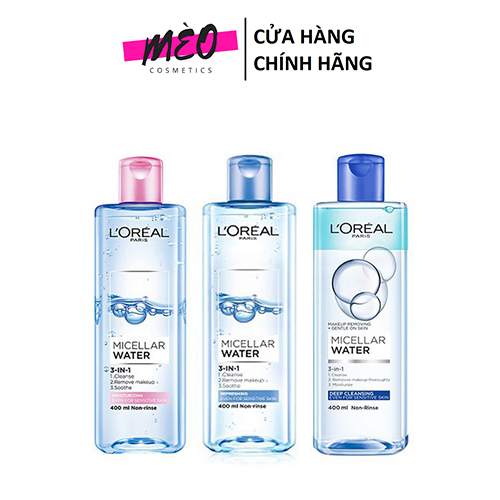 Nước Tẩy Trang Loreal - Loreal Paris 3 - In - 1 400Ml💥Sạch Sâu🌟Giữ Ẩm🌟Mềm Da🌟Sữa Rửa Mặt L Oreal - Loreal🌟