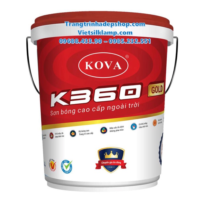 Sơn lót ngoại thất - Sơn kháng kiềm cao cấp KOVA K209-GOLD (20kg)