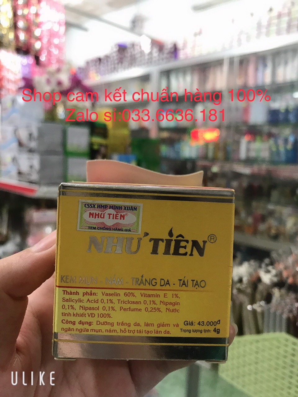 Kem Như Tiên Vàng Mụn - Nám - Trắng Da Tái Tạo 4G ( Chuẩn Hàng Cty 100%)