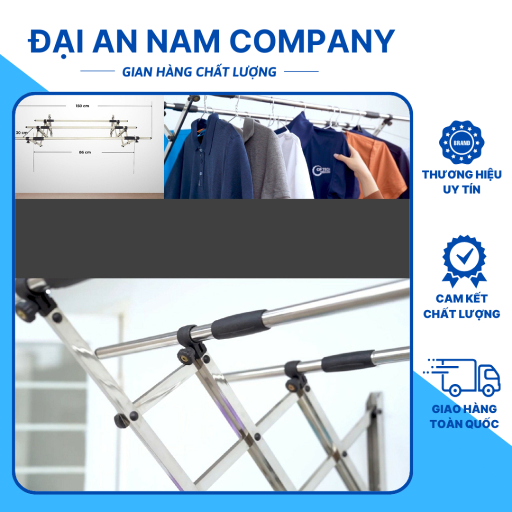 Sào Treo Tường Sào Gắn Tường Phơi Treo Quần Áo Tiện Lợi