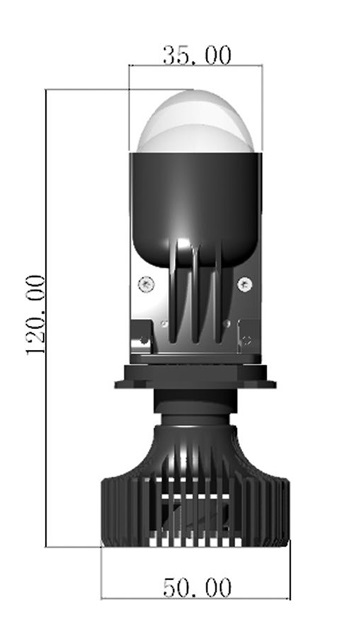 Led H4 bi cầu mini A82 2021 có 2 bi cầu cốt pha đều gom chống chói