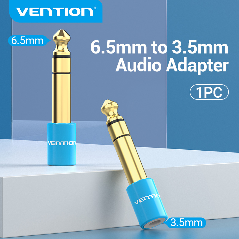 Vention Audio Converter 6.5mm Male to 3.5mm Female Jack Plug Audio Headset Microphone Guitar Recordi