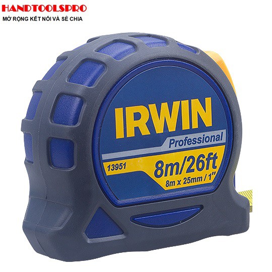 Thước Cuộn Thép 8m IRWIN T13951 Bọc Cao Su Có Nam Châm