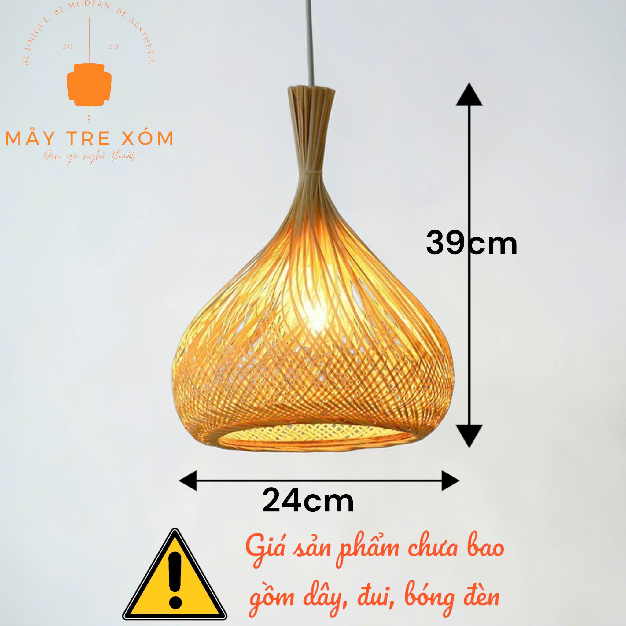 Đèn tre trụ đèn treo thả đèn tre thả trần trang trí decor