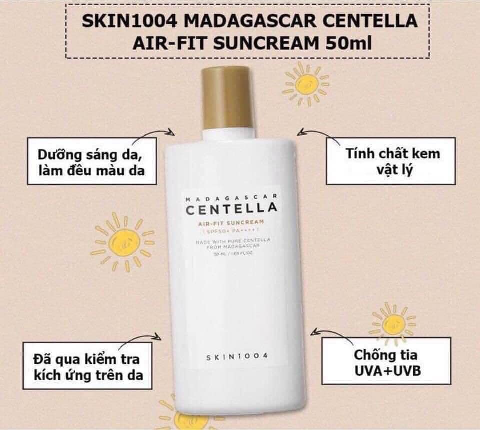 Kem chống nắng Skin1004 Madagascar Centella Air-fit Suncream SPF50+ PA++++ 50ml
