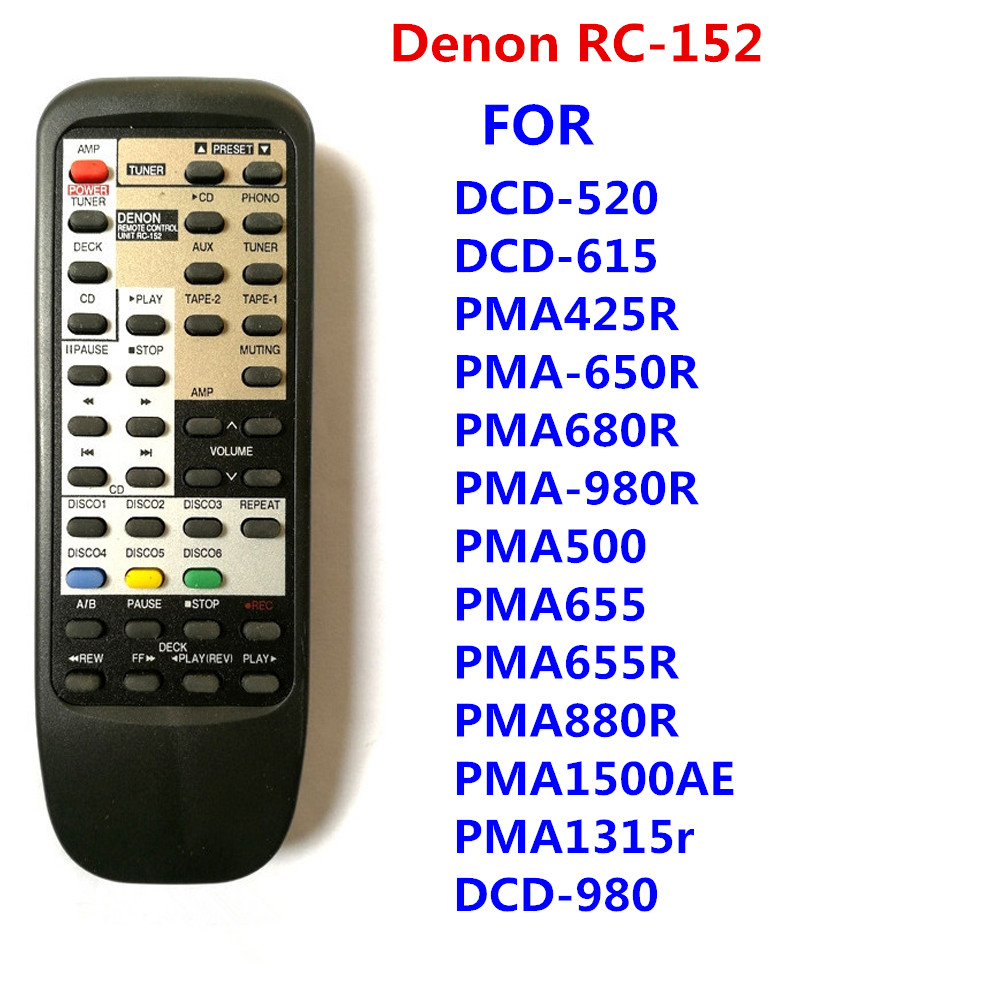 Denon RC-152 Use For Denon DCD520 DCD615 PMA425R PMA650R PMA680R PMA980R PMA500 PMA655 PMA655R PMA88