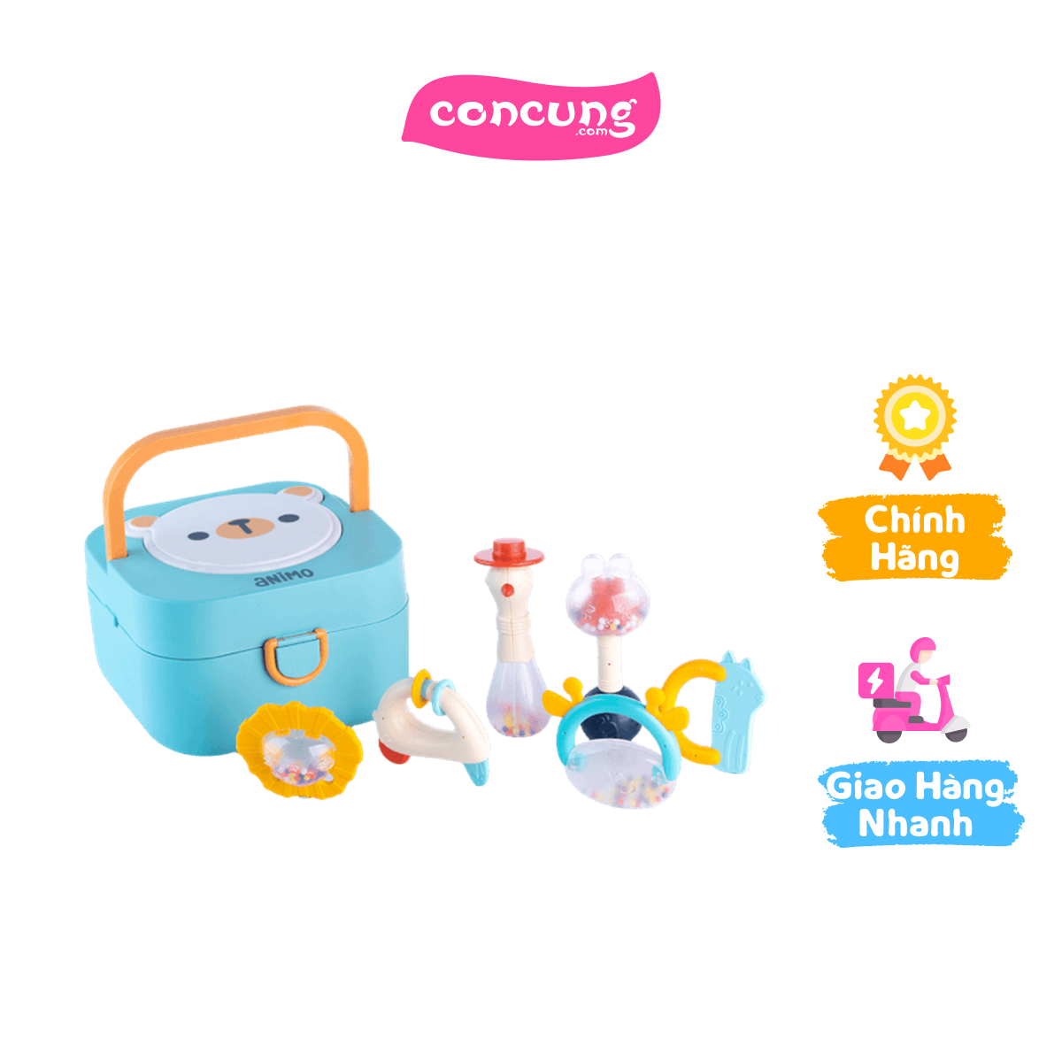 Hộp xúc xắc Animo có nhạc đèn 6pcs YN475576 (Xanh dương)