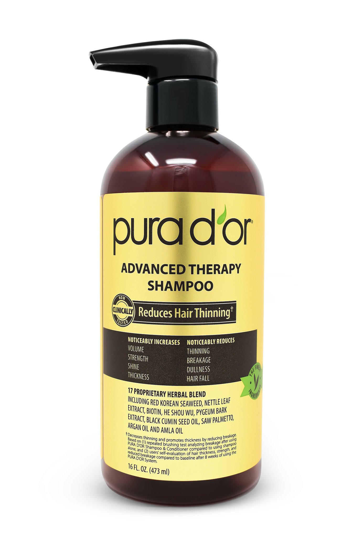 [Hcm]Pura Dor Advanced Therapy Shampoo / Dầu Gội Làm Dày Tóc 473Ml