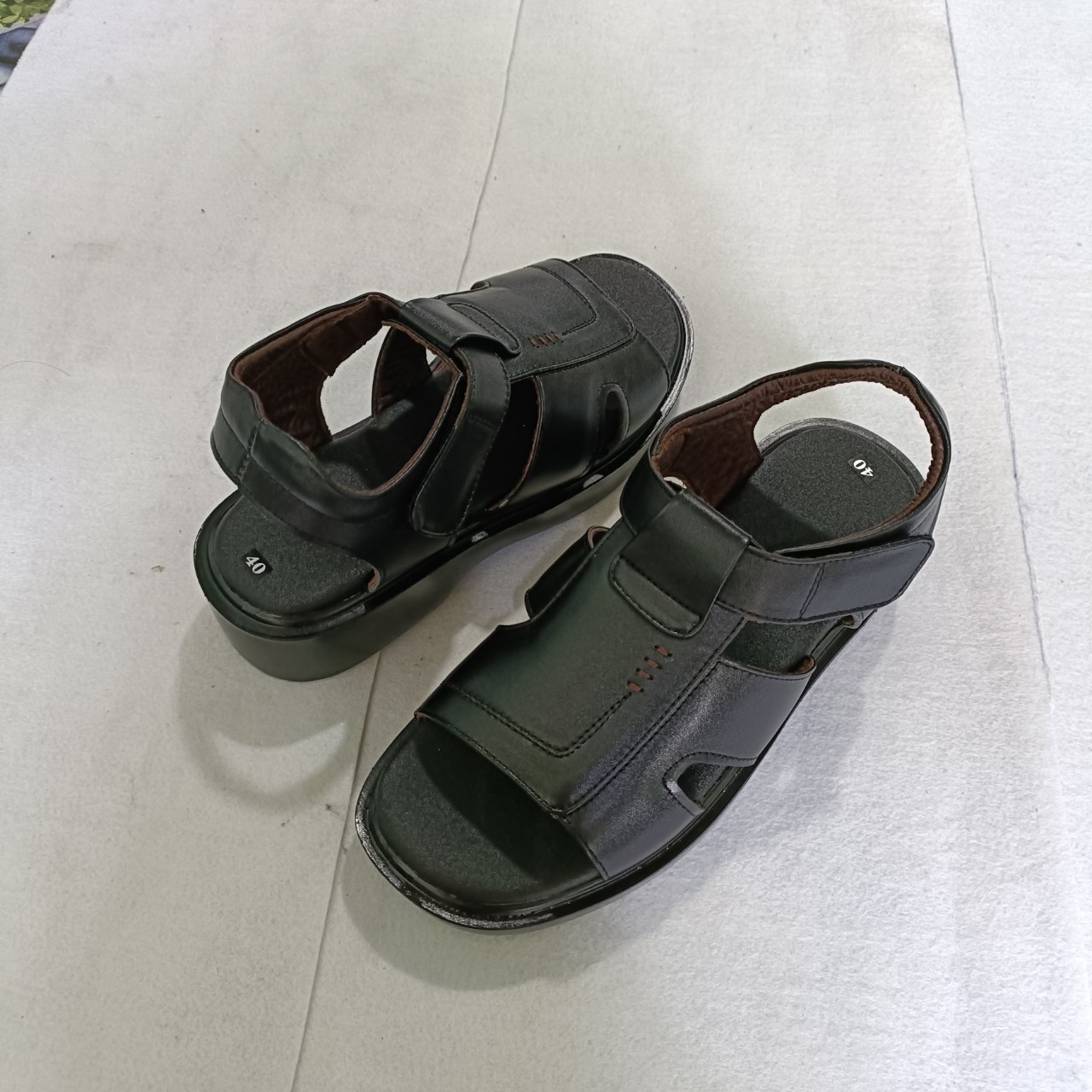 Sandal nam da bò thật  Dép quai hậu  nam cao cấp  Cậu Chủ DM141đế cao 4.5cm  giành cho tuổi trung ni