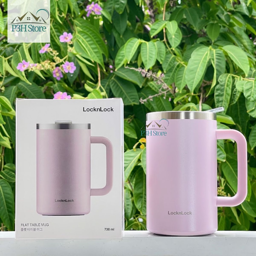 Ly giữ nhiệt Lock&Lock Flat Table Mug 730ml LHC4320 cố giữ nhiệt dung tích lớn thời trang P3Hstore