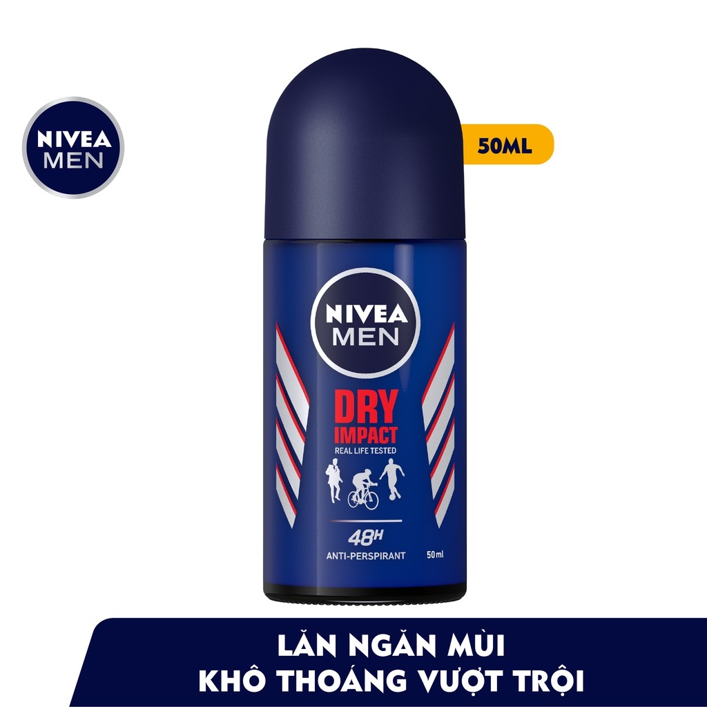 Lăn ngăn mùi Nivea Men dành cho Nam ( 50ml ) (Dry impact) cam kết hàng đúng mô tả sản xuất theo công nghệ hiện đại an toàn cho người sử dụng
