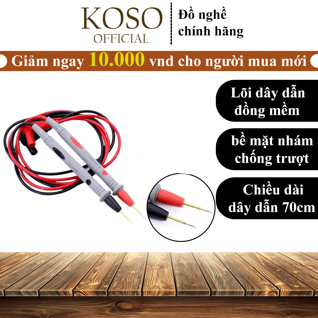 Que Đo Đồng Hồ Mũi Kim Vom KOSO 000v-20A có tay cầm nhựa cách điện dùng đo linh kiện bán dẫn kích thước nhỏrất nhỏ
