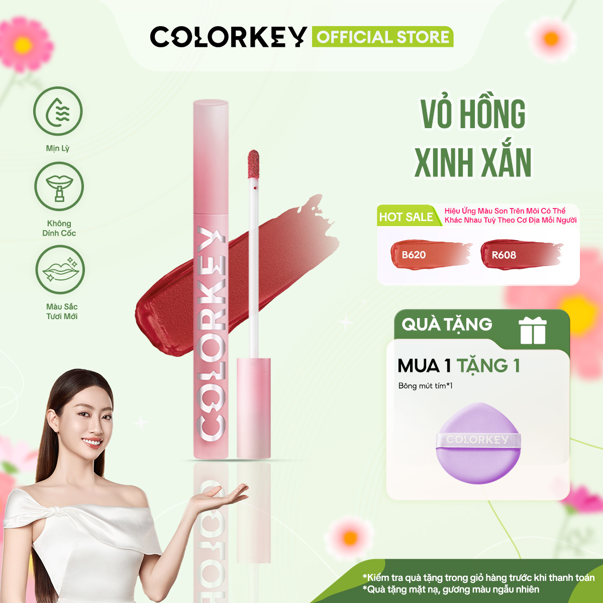 Son Kem COLORKEY Phiên Bản Cung Tuấn Giới Hạn Chất Son Mịn Như Nhung