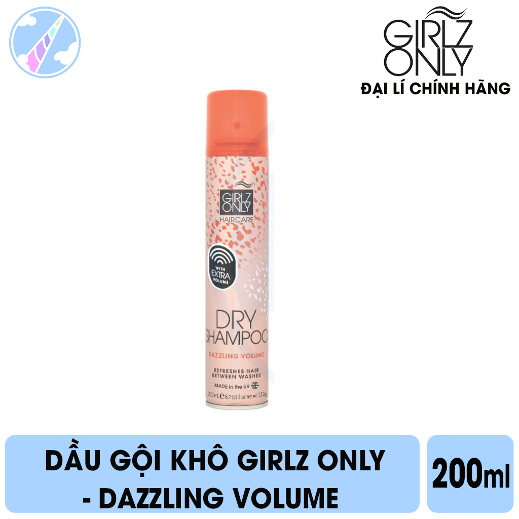 Dầu Gội Khô Girlz Only - Dazzling Volume 200Ml