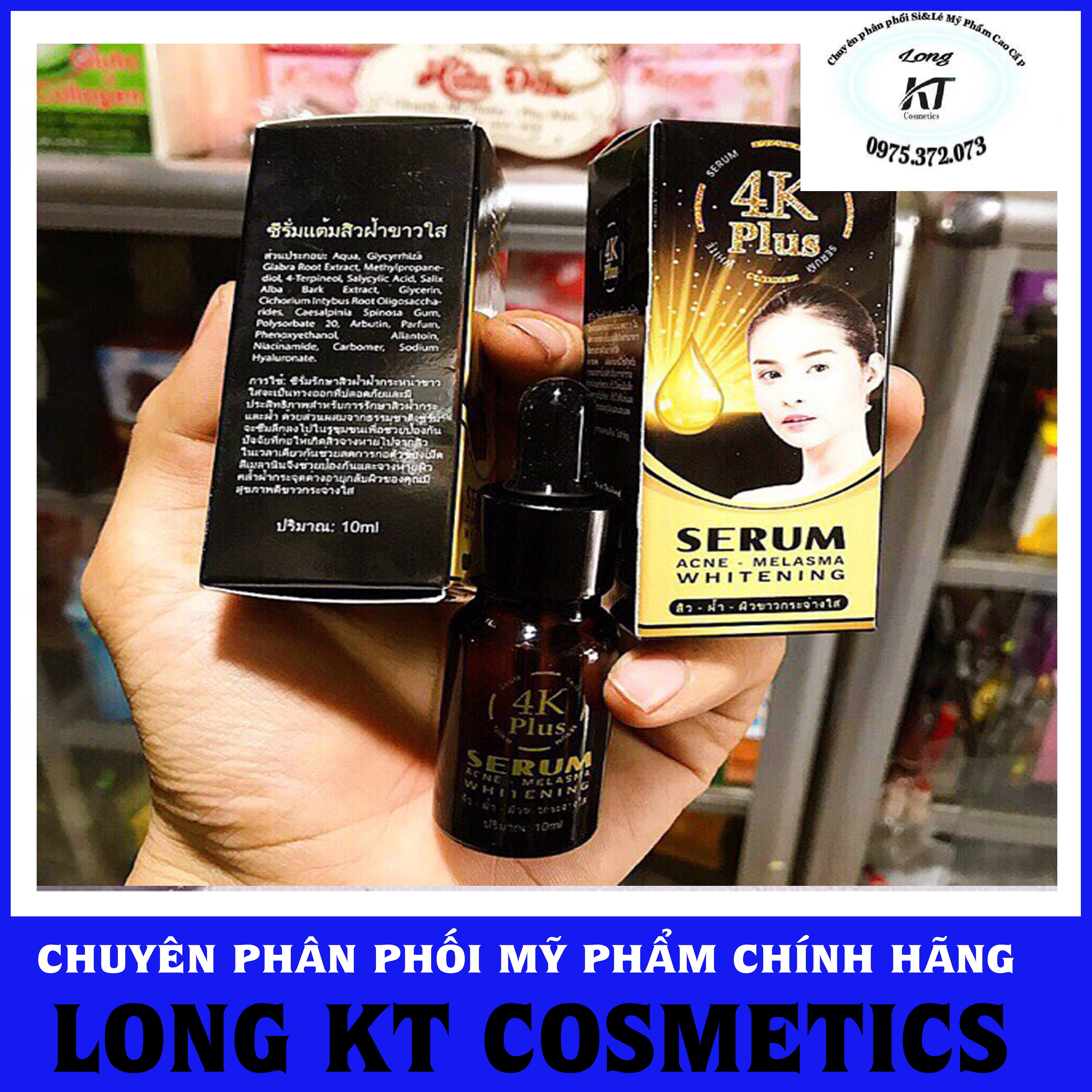 Serum 4K Plus Thái Lan Siêu Dưỡng Da Serum Dưỡng 4K Plus Tinh Chất Củ Sâm Hq Bổ Sung Collagen Glutathione Alpha Arbutin Dưỡng Trắng Chống Lão Hoá Làm Săn Chắc Da Tái Tạo Làn Da Yếu Do Dùng Mỹ Phẩm Hoá Chấttrừ Da Mụn