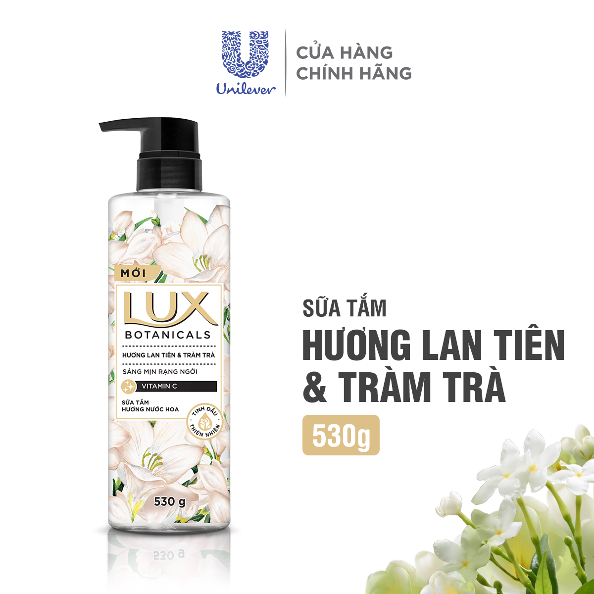 Sữa Tắm Lux Hương Lam Tiên & Tràm Trà 530G