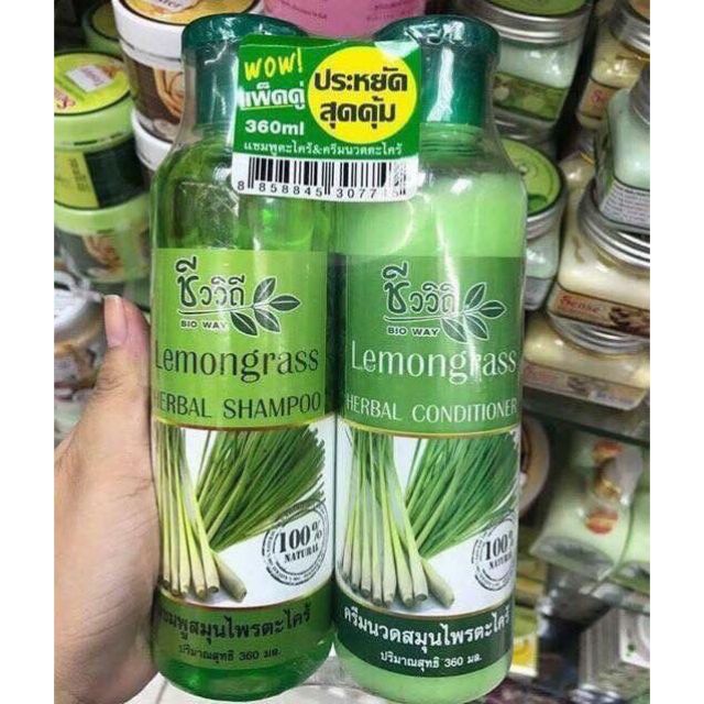 [HCM]Combo 2 chai gội xả tinh dầu sả chanh Thái Lan combo gội xả Lemongrass combo gội xả combo gội xả hương sả