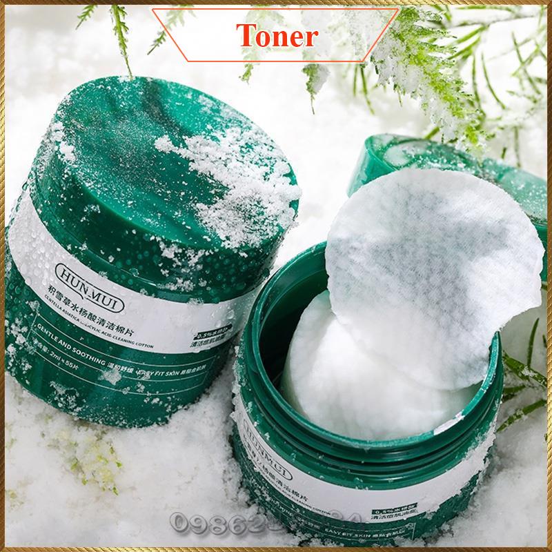Toner Rau Má Dạng Bông Thấm Hunmui Centella Asiatica Làm Sạch Sâu Kiểm Soát Dầu Ngăn Ngừa Mụn Hca6