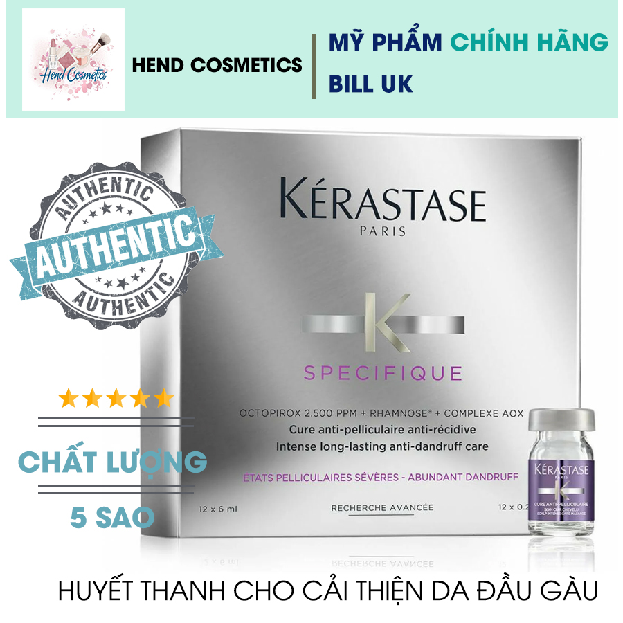 Serum Giúp Cải Thiện Tình Trạng Nhiều Gàu Dành Cho Da Đầu Kerastase Cure Anti - Pelliculaire 12X6Ml