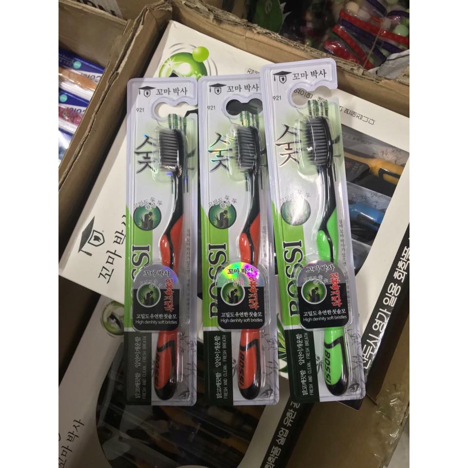 Bàn chải đánh răng muối than Bosi hàng xuất Hàn