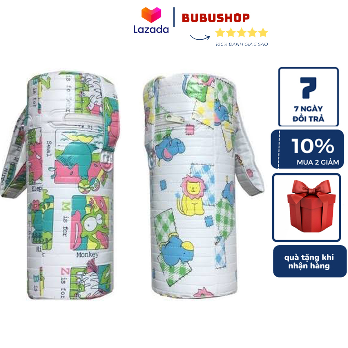Bình ủ sữa đơn cổ rộng dung tích 300ml dành cho bé sơ sinh chất liệu nhựa 3 lớp giữ nhiệt 5-6 tiếng bình ủ sữa đi xa tiện lợi dành cho bình sữa cổ hẹp Bubushop