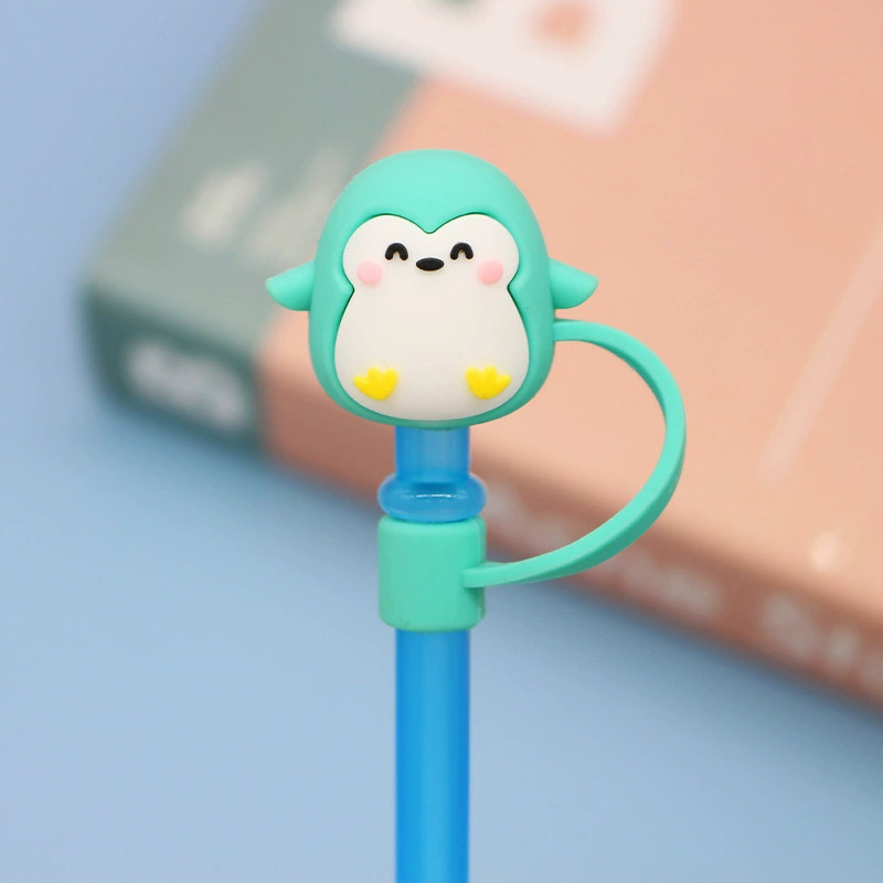Nắp đậy ống hút silicon 3D hoạt hình dễ thương straw topper nút đậy ống hút chống bụi nhiều màu