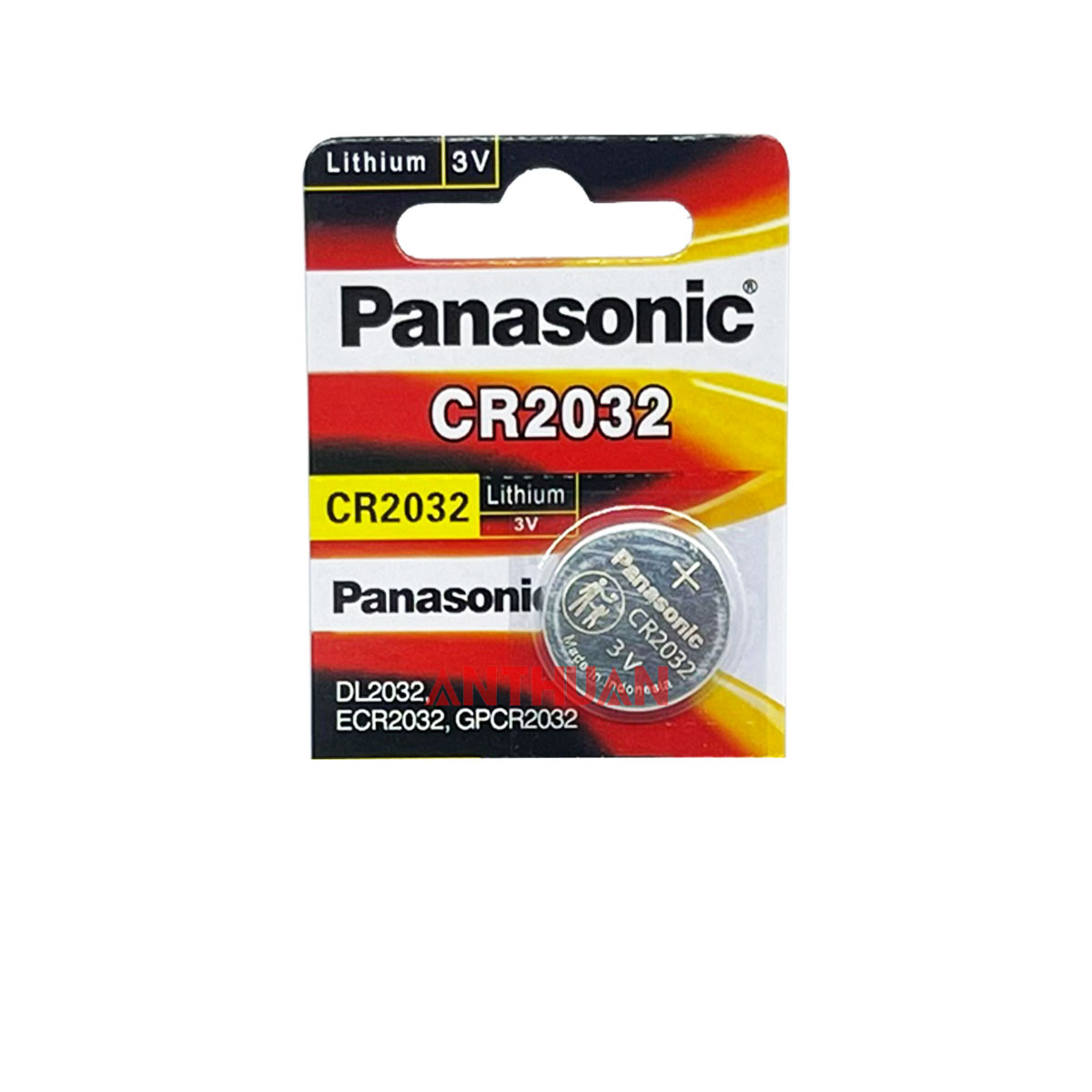 Vỉ 5 viên CR2032 Panasonic 3V. Pin nút áo Lithium Made in Indonesia