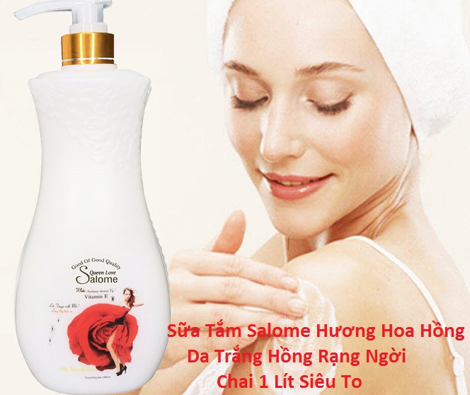 [Hcm]Sữa Tắm Salome Hương Hoa Hồng Da Trắng Hồng Rạng Ngời Chai 1 Lít