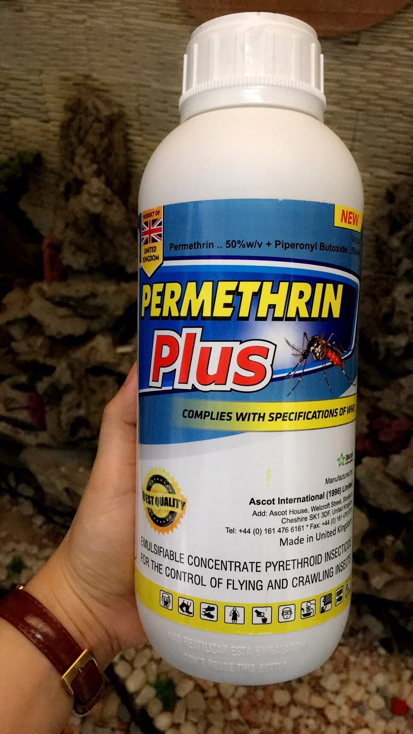 [Hoàn Tiền 10%] Thuốc xịt muỗi y tế Permethrin Plus 1000ml diệt muỗi tận gốc hiệu quả thuốc diệt muỗ