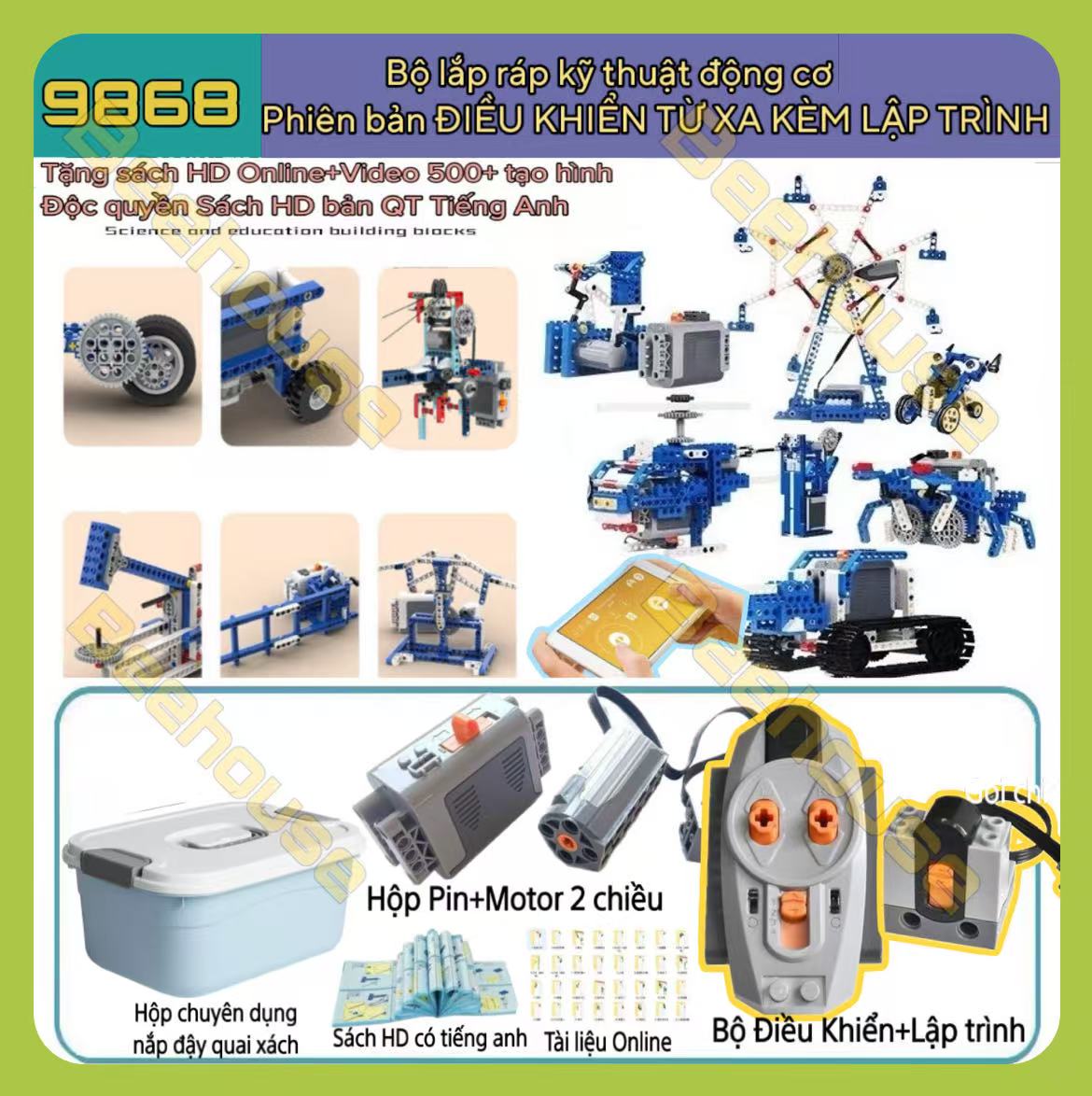 BỘ LẬP TRÌNH WEDO 2.0 CHUÂN STEM KÈM CẢM BIẾN MÔ HÌNH động cơ-KÈM THÙNG NHỰA- Đồ Chơi Giáo Dục Educa