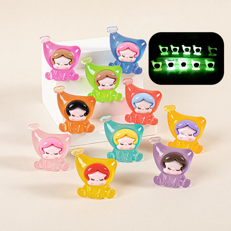 Combo 10 túi kẹo tự xé PHÁT SÁNG Blind Bag Túi mù Labubu Capybara Kiki Sanrio làm quà tặng cho bé