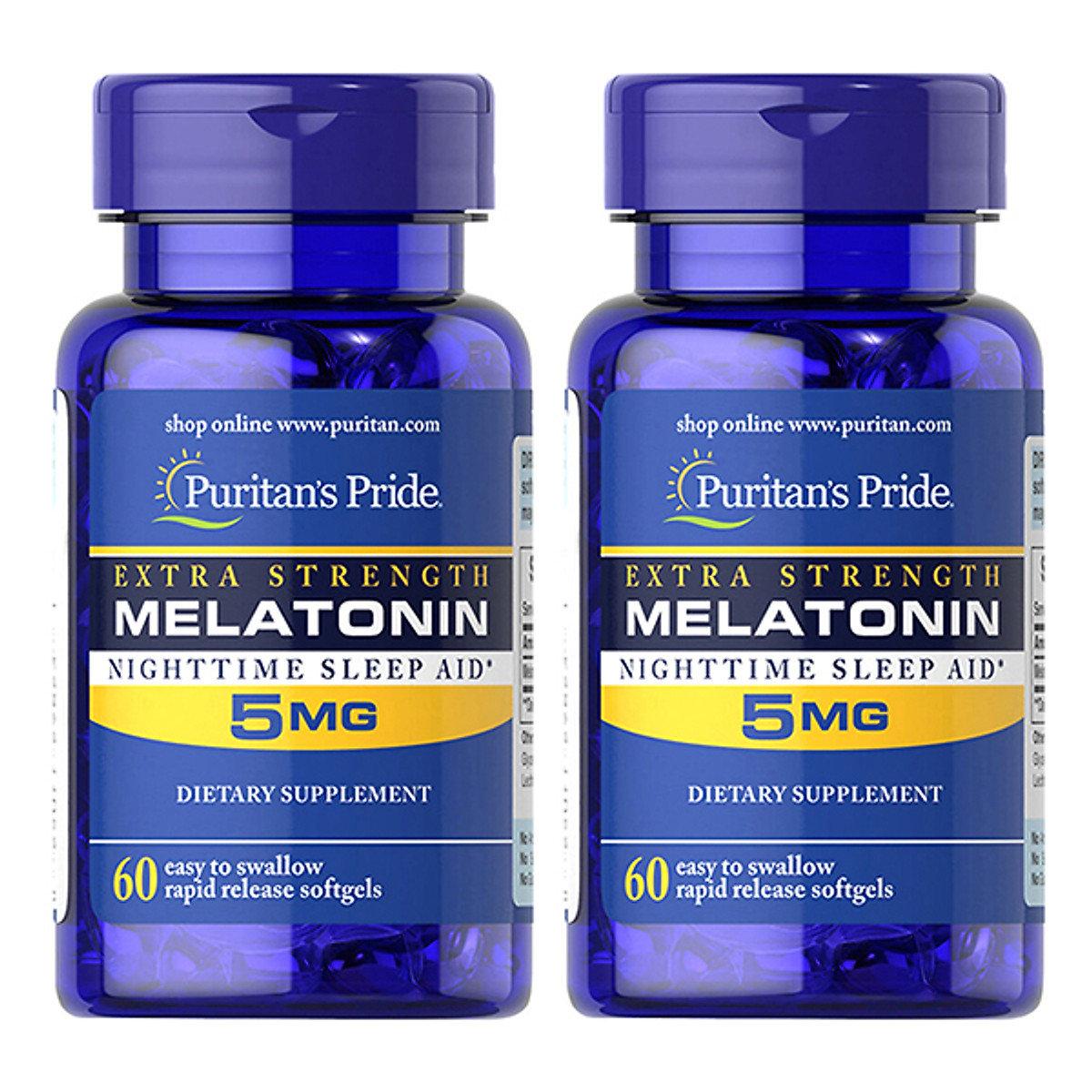 [ Hàng Mỹ Siêu Tốt] Combo 2 Hộp Viên Uống Hỗ Trợ Giấc Ngủ Tự Nhiên Extra Strength Melatonin 5Mg (Mỗi Hộp 60 Viên)