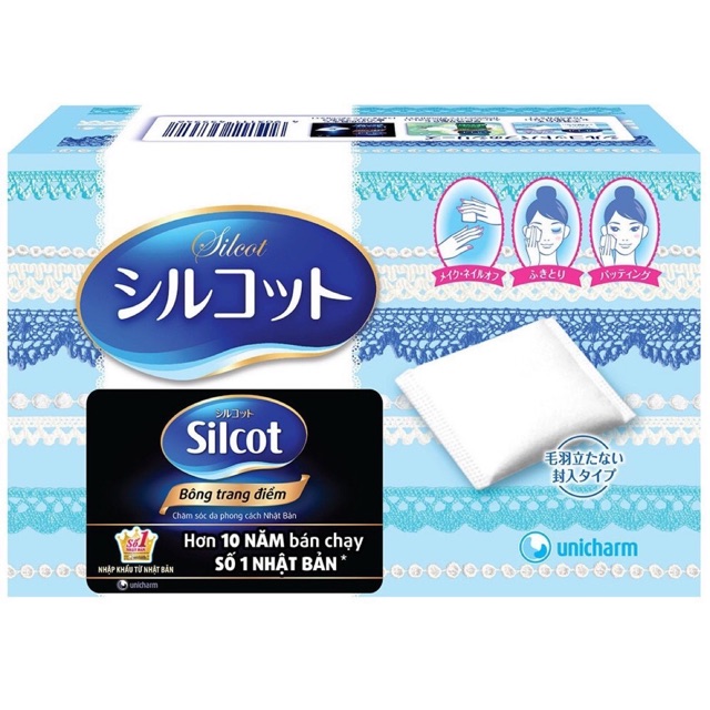 Bông Tẩy Trang Silcot Hộp 82 Miếng Nhật