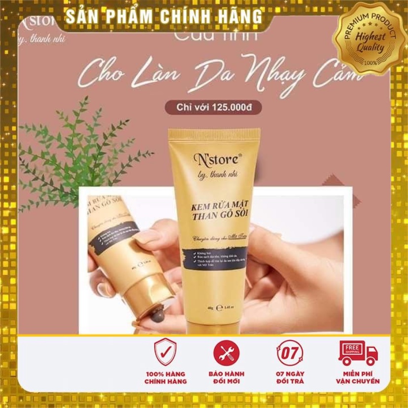 Kem Rửa Mặt Than Gỗ Sồi Chiết Xuất Hoàn Toàn Thiên Nhiên Dùng Được Cho Cả Mẹ Bầu Và Da Nhạy Cảm