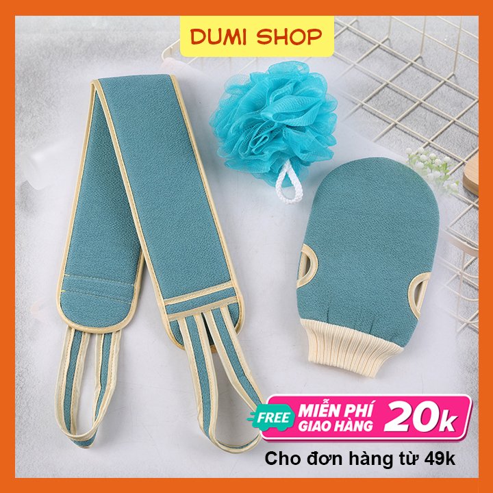 Set Bông Tắm Cọ Lưng 3 Chi Tiết Siêu Hot – Dumi Shop