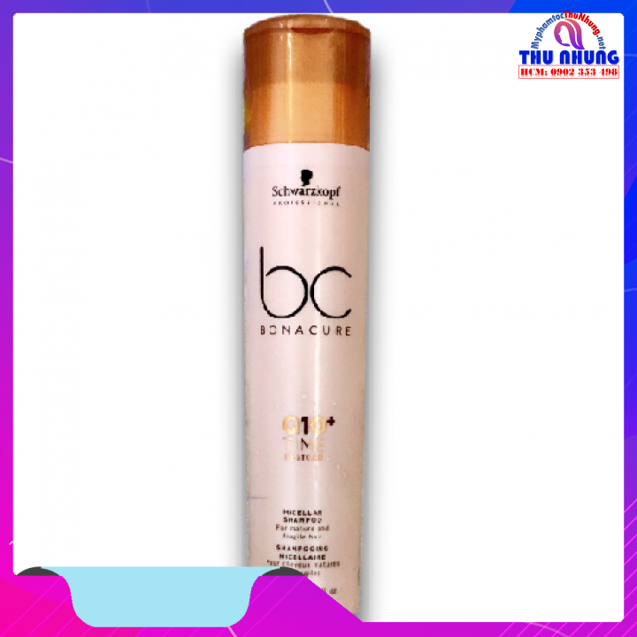 [Hcm]Dầu Gội Schwarzkopf Bc Bonacure Q10+ Time Restore Micellar Trẻ Hóa Tóc Yếu Dễ Gãy Rụng 250Ml