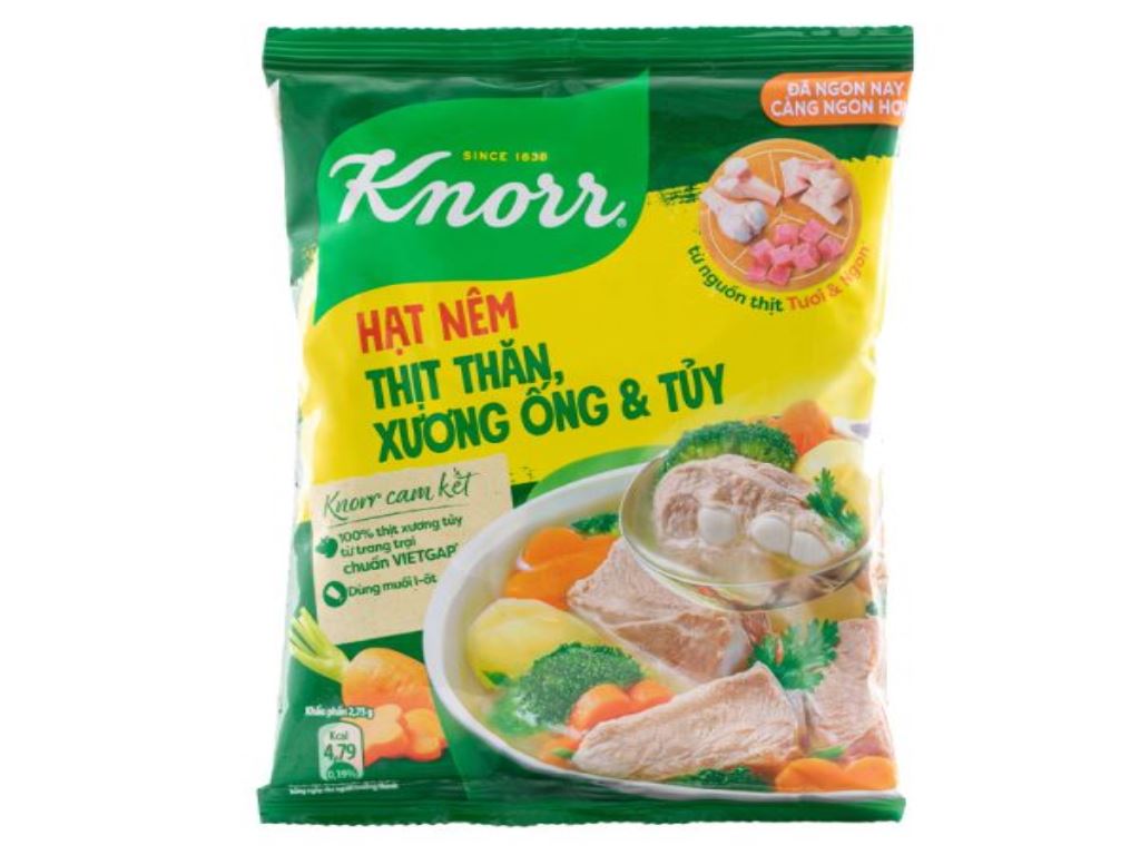 (TẶNG GÓI HẠT NÊM KNORR 65G VÀ 136G) Hạt nêm Knorr gói (170g-400g-900g)