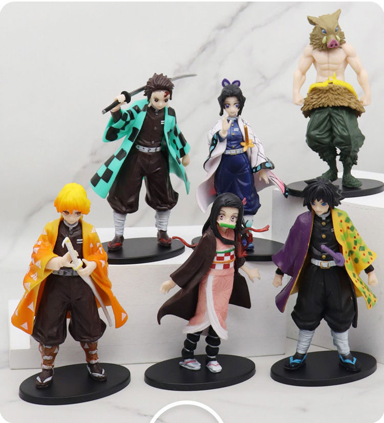 Mô hình Tanjirou Nezuko Zenitsu Inosuke Giyuu  Shinobu Thanh gươm diệt quỷ Figure