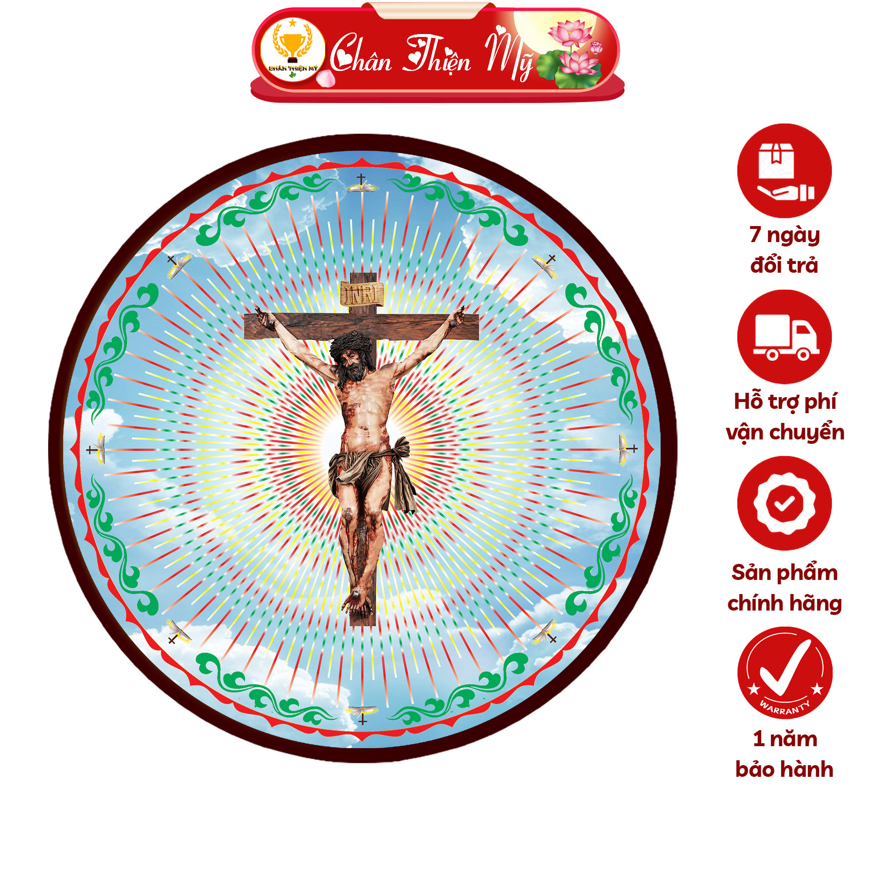 Hào Quang Cơ Công Giáo Chúa Giêsu CHÂN THIỆN MỸ Đèn Trang Trí Bàn Thờ Cho Tượng Chúa Tượng Đức Mẹ HQ