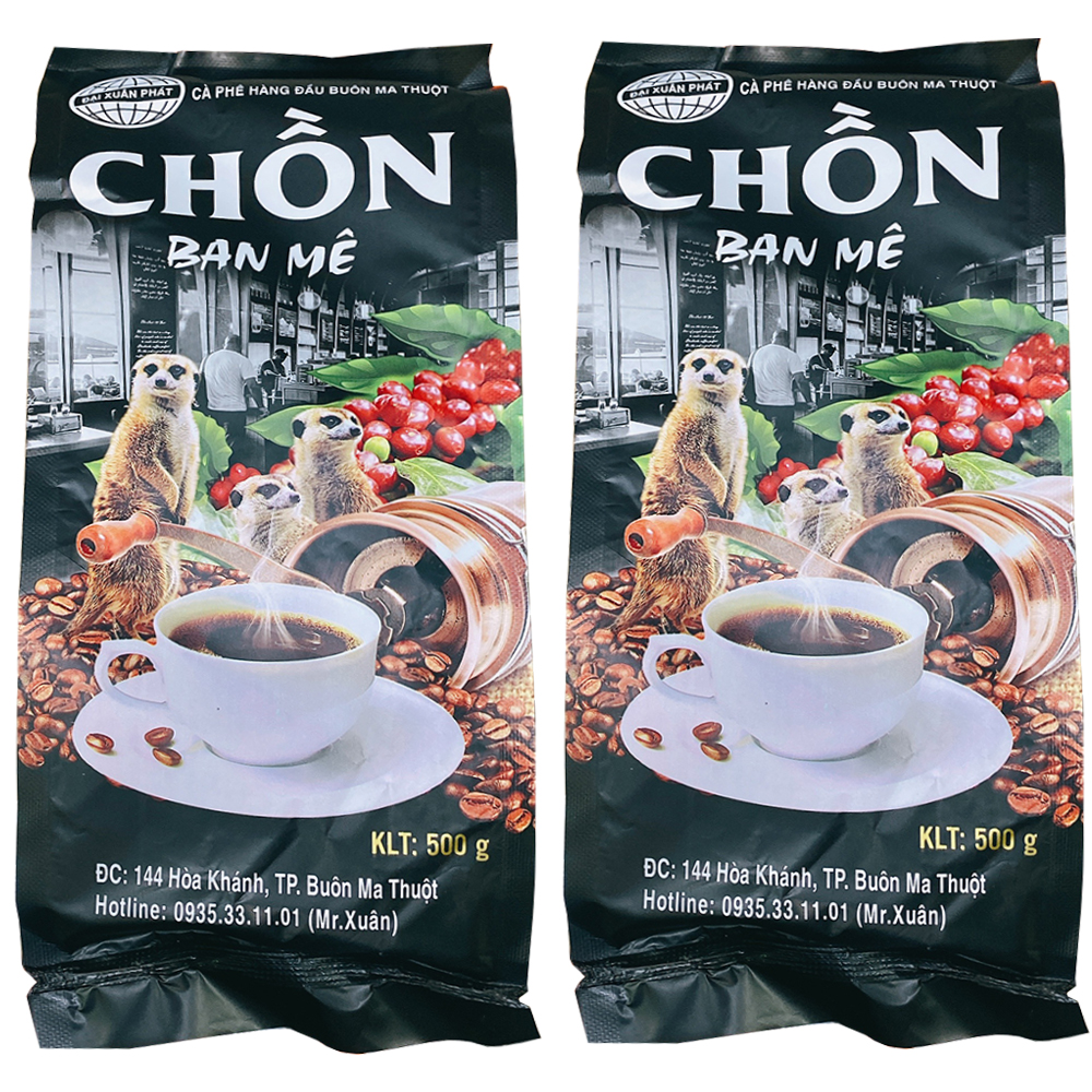 [ CÀ PHÊ SIÊU NGON GIÁ DÙNG THỬ ] Combo 2 bịch (mỗi bịch 500gr) Cà phê pha Phin chồn Ban mê/ Chồn Bu